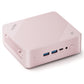 Nimo Pink Minipc DNB20 in Macaron design with Intel N100 processor, compact and stylish mini PC ideal for home, office, and light computing tasks.