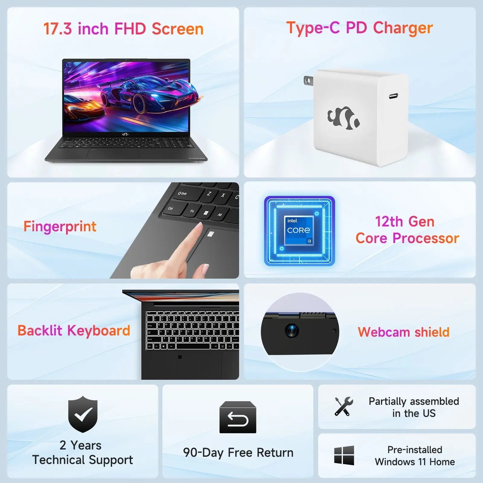 Nimo 17.3 FHD N171 I3-1215U Laptop for Student and Business | Nimo
