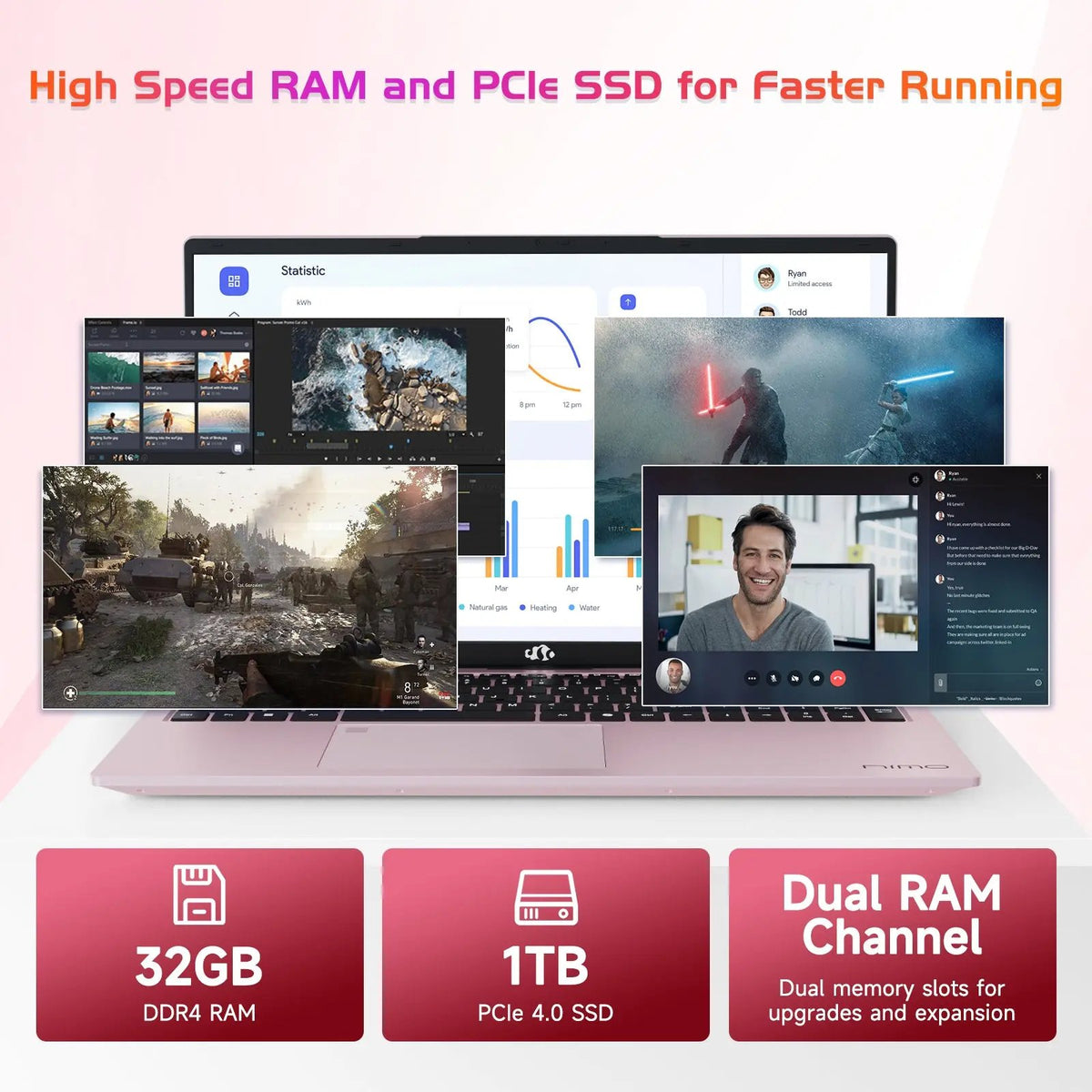 Nimo 17.3 FHD N171 I3-1215U Laptop for Student and Business - Nimo