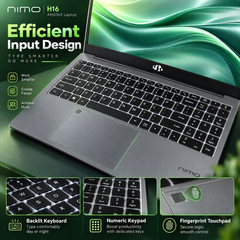 NIMO H16 AI 365 laptop — Gray