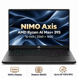 Axis AMD Ryzen AI Max+ 395 Laptop — product front view and key specifications