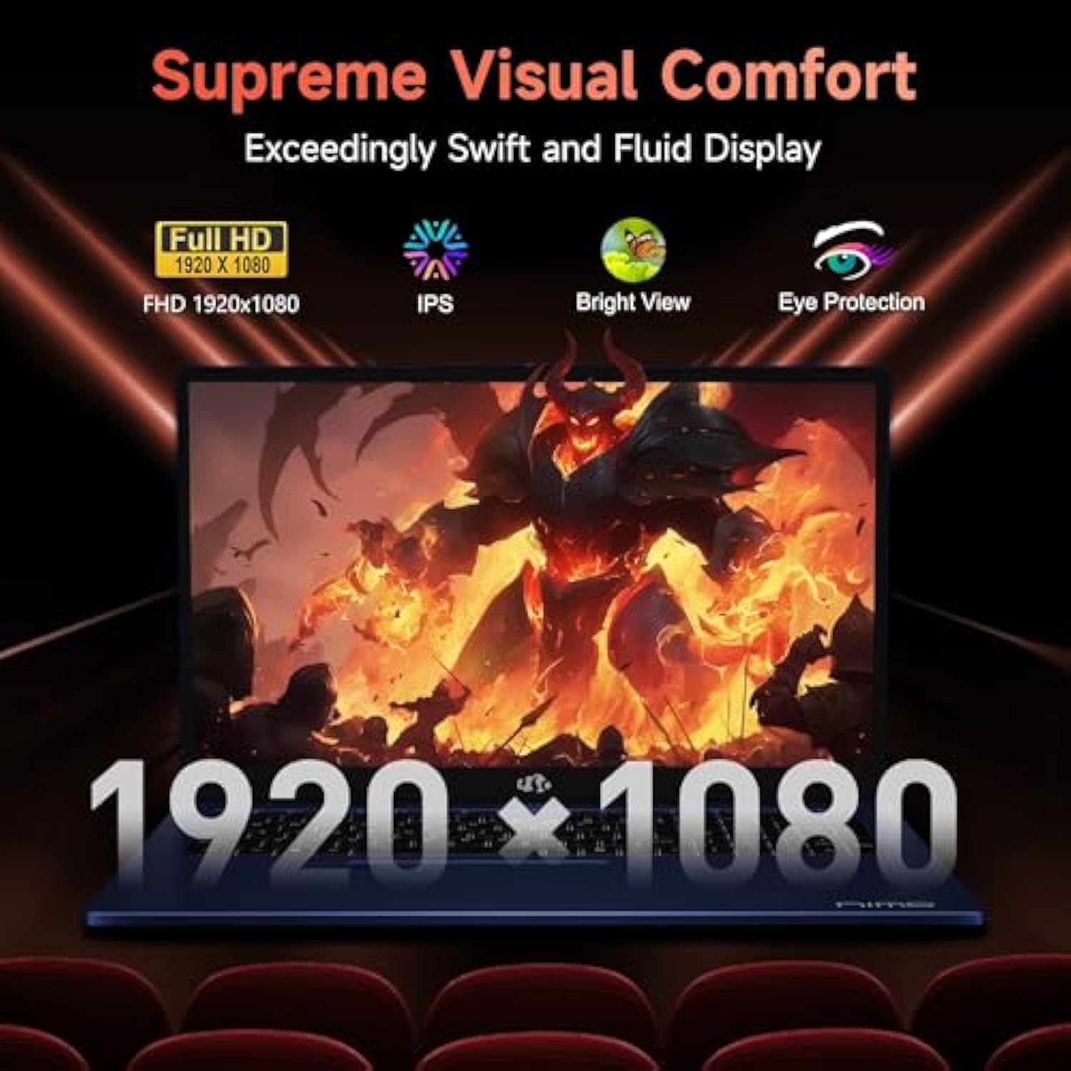 Nimo 17.3'' FHD IPS Gaming-Laptop, AMD Ryzen 9 8945HS, PD 100W, Type_C 4.0, Backlit KB, Fingerprint Unlock, FHD Display, Wi-Fi 6, for Gaming, Student, Office, Business - AMZ - Nimo