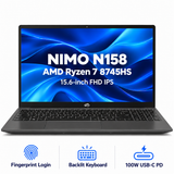 15.6 N158 Ryzen 7 8745HS Laptop — Black