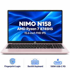 15.6 N158 Ryzen 7 8745HS Laptop — Rose gold