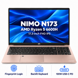 17.3 N173 Ryzen 5 6600H Laptop — Rose gold