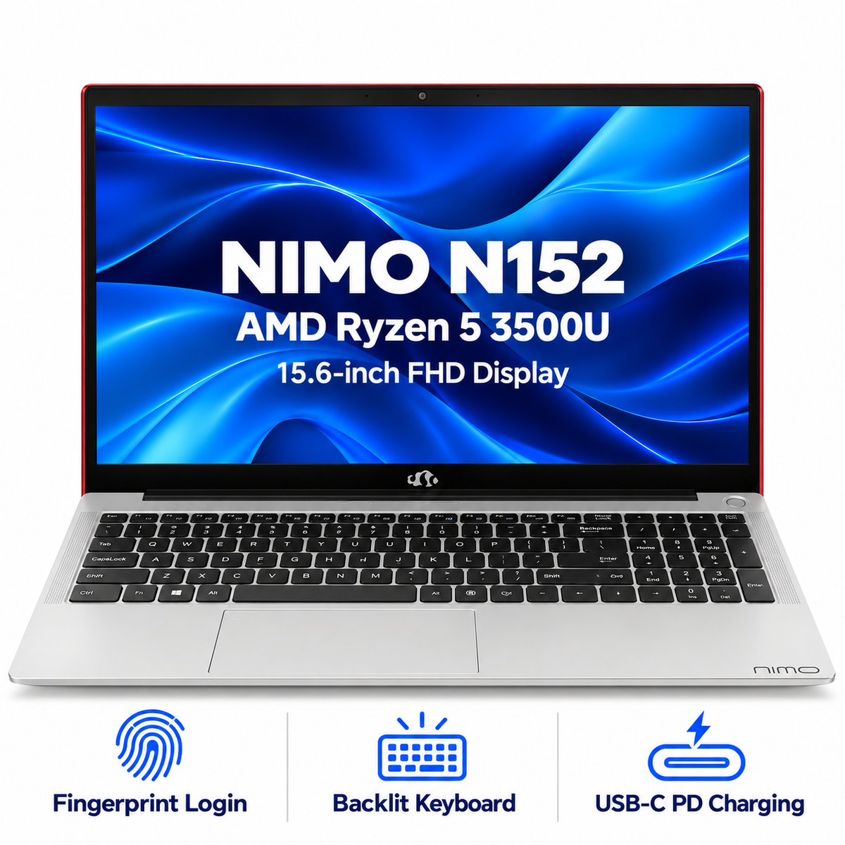 15.6 N152 Ryzen 5 3500U Laptop — product front view and key specifications