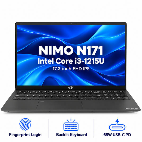 17.3 N171 i3-1215U Laptop — product front view and key specifications