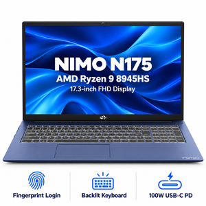 17.3 N175 Ryzen 9 8945HS Laptop — product front view and key specifications