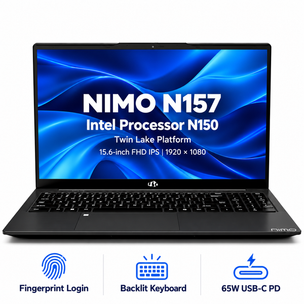 15.6 N157 Intel N150 Laptop — product front view and key specifications