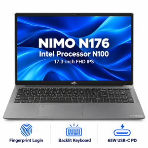 17.3 N176 Intel N100 Laptop — product front view and key specifications