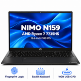 15.6 N159 Ryzen 7 7735HS Laptop — product front view and key specifications