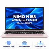 15.6 N158 Ryzen 7 8745HS Laptop — product front view and key specifications
