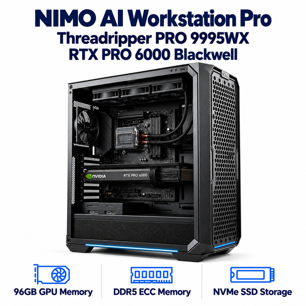 NIMO AI Workstation Pro — product front view and key specifications